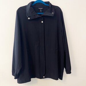 Lane Bryant lightweight jacket black snap-button closure & zipper - Size 18/20